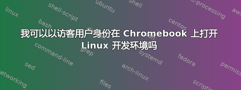 我可以以访客用户身份在 Chromebook 上打开 Linux 开发环境吗