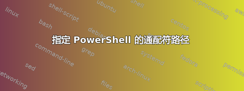 指定 PowerShell 的通配符路径