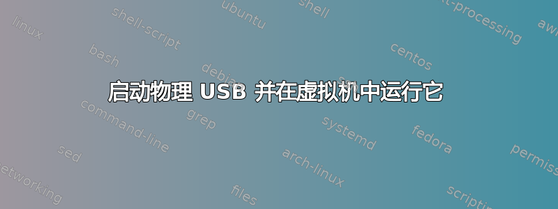 启动物理 USB 并在虚拟机中运行它