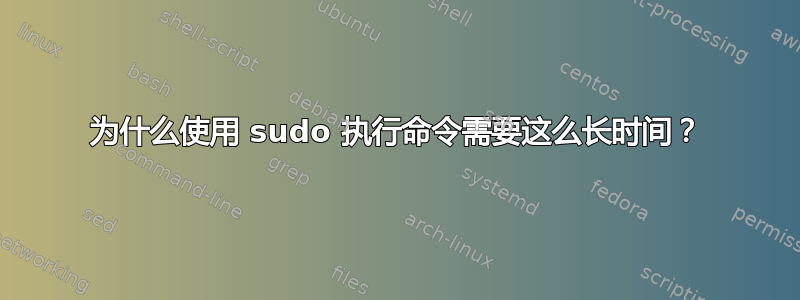 为什么使用 sudo 执行命令需要这么长时间？