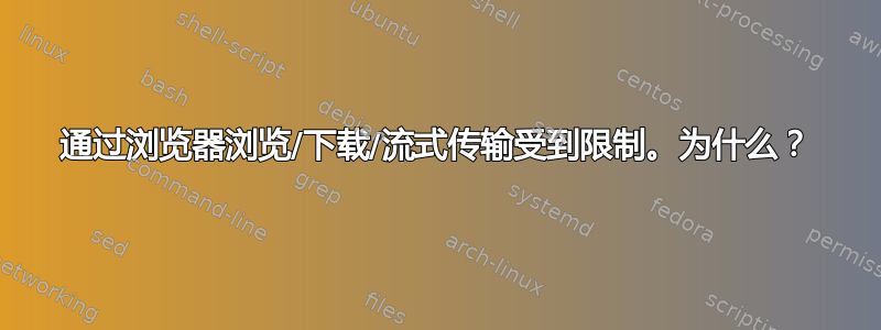 通过浏览器浏览/下载/流式传输受到限制。为什么？