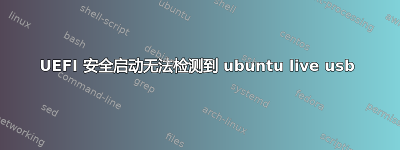 UEFI 安全启动无法检测到 ubuntu live usb