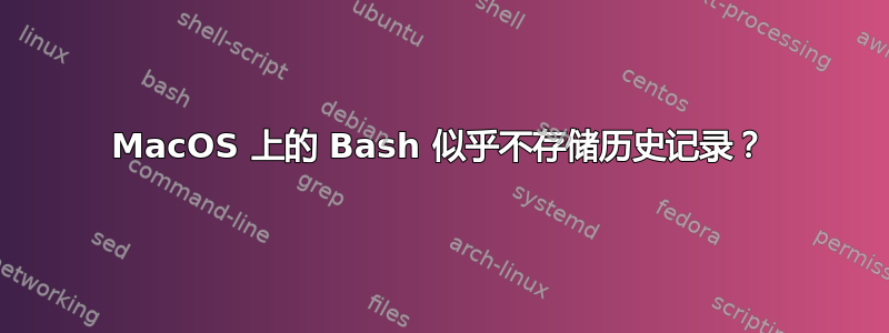 MacOS 上的 Bash 似乎不存储历史记录？