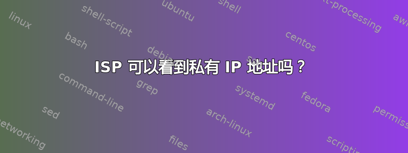 ISP 可以看到私有 IP 地址吗？