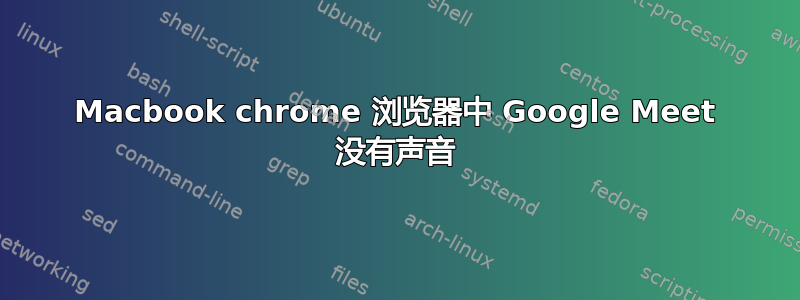 Macbook chrome 浏览器中 Google Meet 没有声音