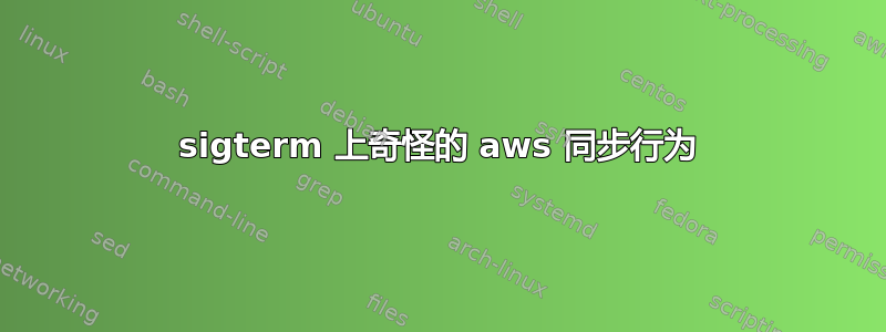 sigterm 上奇怪的 aws 同步行为