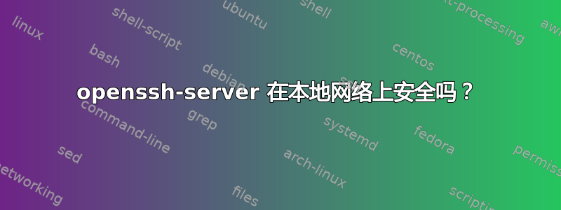 openssh-server 在本地网络上安全吗？