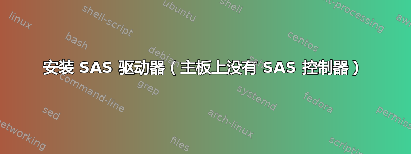 安装 SAS 驱动器（主板上没有 SAS 控制器）