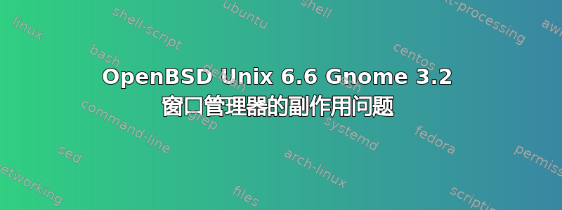 OpenBSD Unix 6.6 Gnome 3.2 窗口管理器的副作用问题