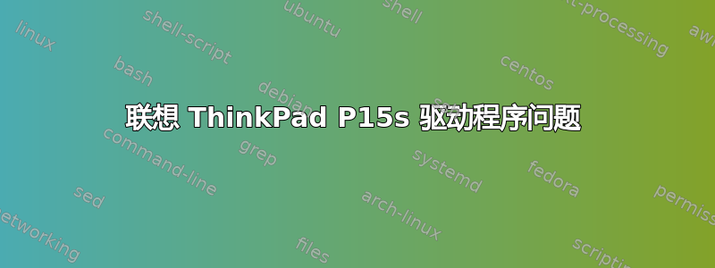 联想 ThinkPad P15s 驱动程序问题