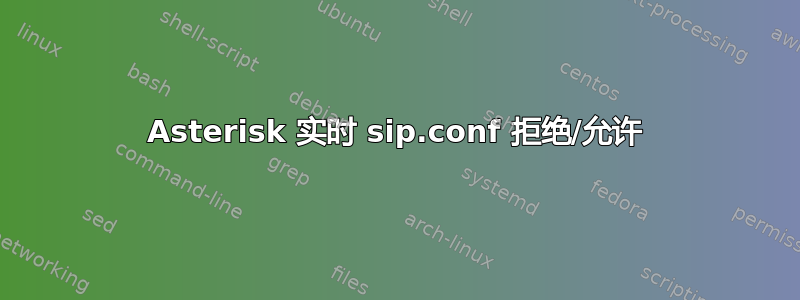 Asterisk 实时 sip.conf 拒绝/允许