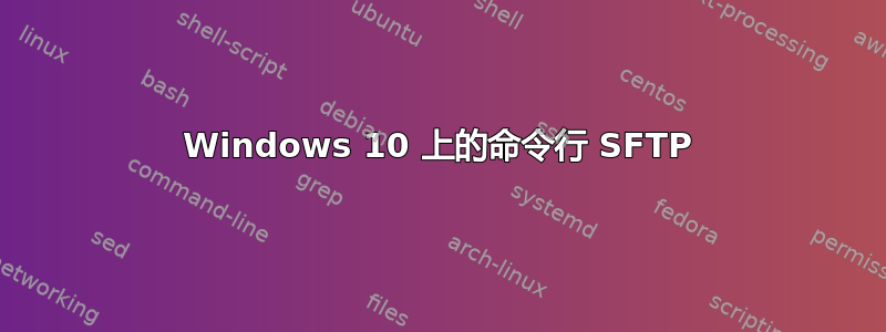 Windows 10 上的命令行 SFTP