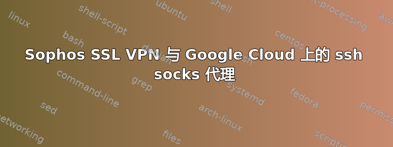 Sophos SSL VPN 与 Google Cloud 上的 ssh socks 代理