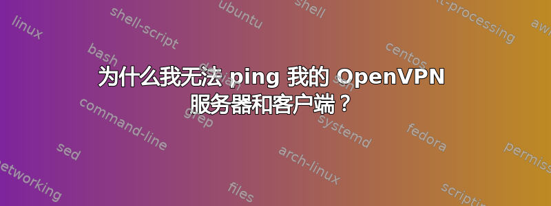 为什么我无法 ping 我的 OpenVPN 服务器和客户端？