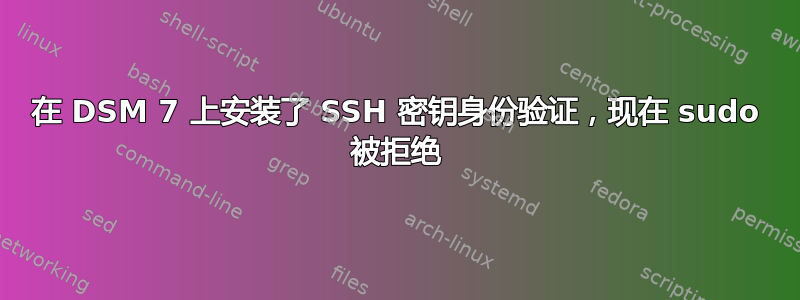 在 DSM 7 上安装了 SSH 密钥身份验证，现在 sudo 被拒绝