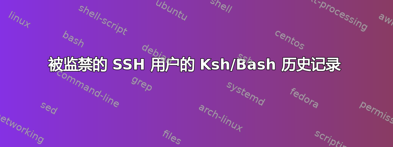 被监禁的 SSH 用户的 Ksh/Bash 历史记录