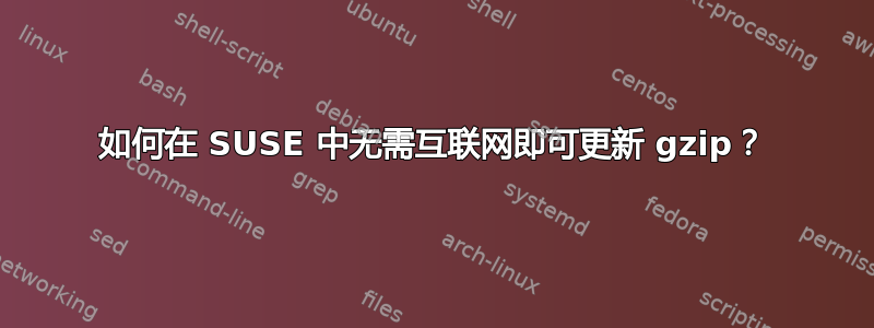 如何在 SUSE 中无需互联网即可更新 gzip？