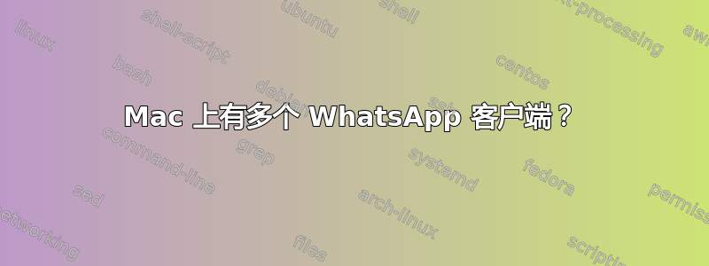 Mac 上有多个 WhatsApp 客户端？