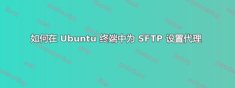 如何在 Ubuntu 终端中为 SFTP 设置代理