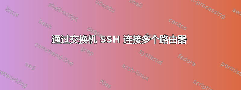 通过交换机 SSH 连接多个路由器