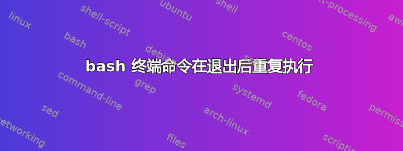 bash 终端命令在退出后重复执行