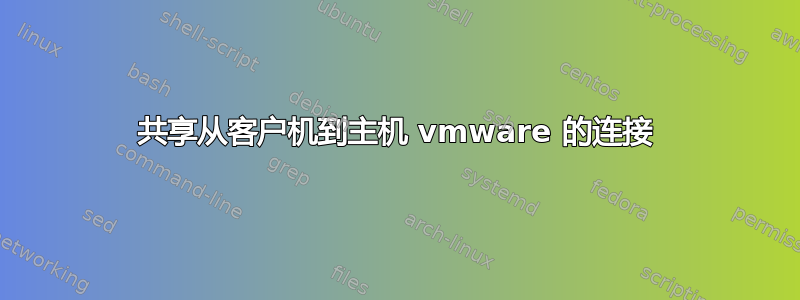 共享从客户机到主机 vmware 的连接