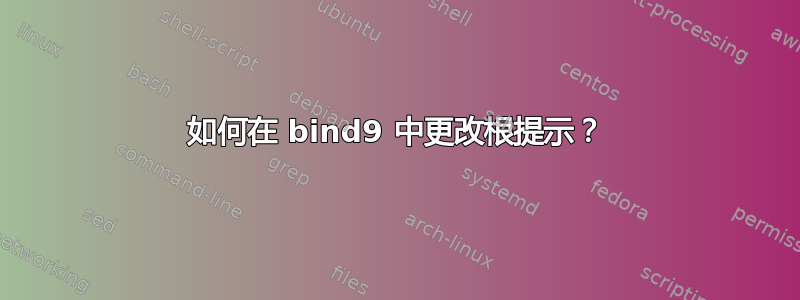 如何在 bind9 中更改根提示？