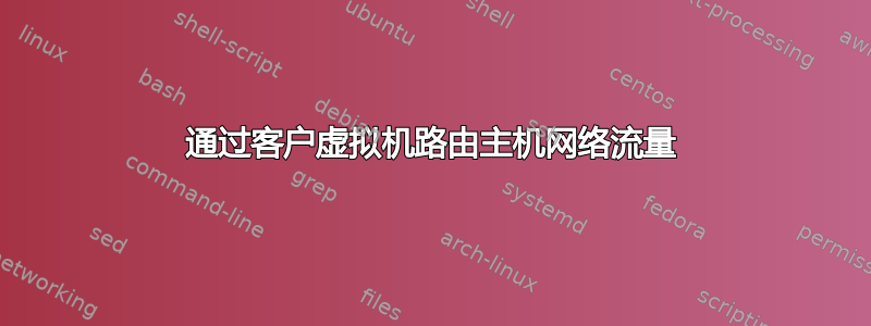 通过客户虚拟机路由主机网络流量