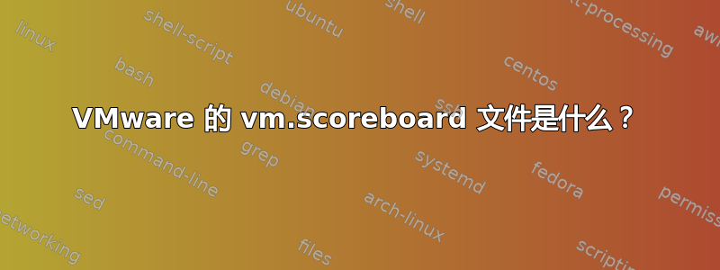 VMware 的 vm.scoreboard 文件是什么？