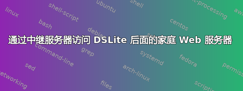 通过中继服务器访问 DSLite 后面的家庭 Web 服务器