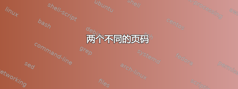 两个不同的页码