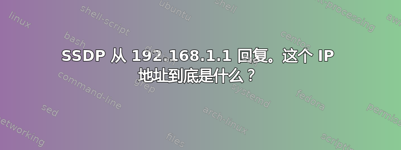 SSDP 从 192.168.1.1 回复。这个 IP 地址到底是什么？