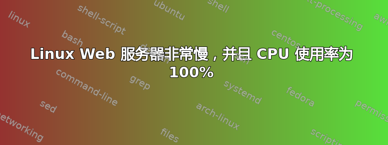 Linux Web 服务器非常慢，并且 CPU 使用率为 100%