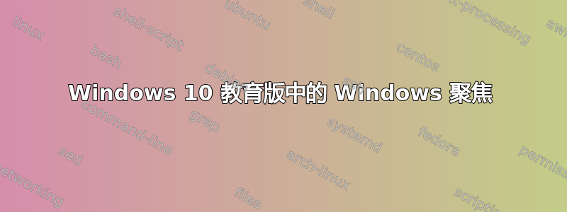 Windows 10 教育版中的 Windows 聚焦