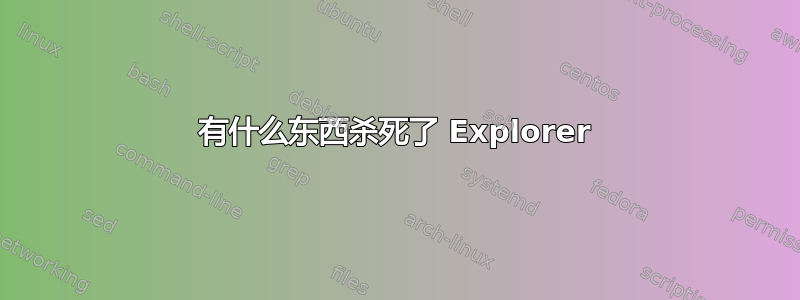 有什么东西杀死了 Explorer