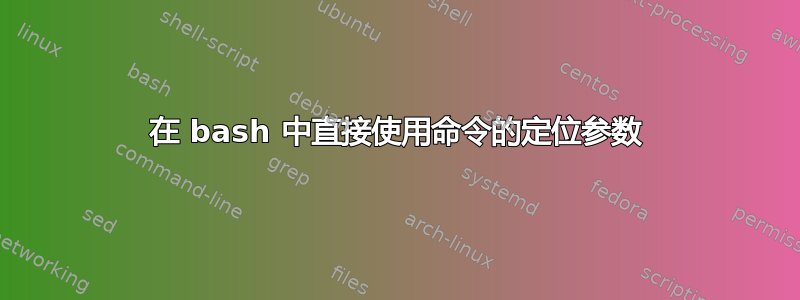 在 bash 中直接使用命令的定位参数