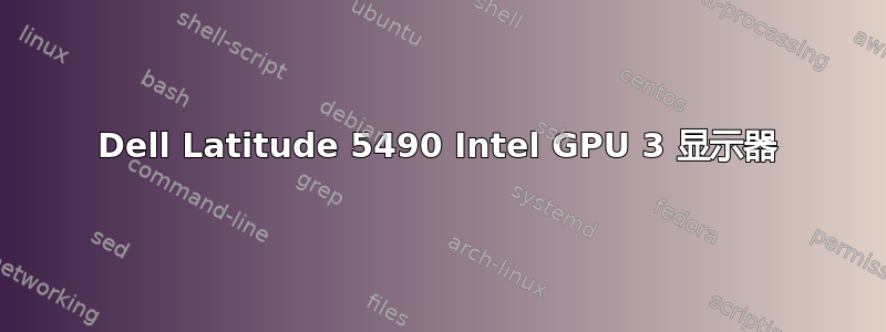 Dell Latitude 5490 Intel GPU 3 显示器