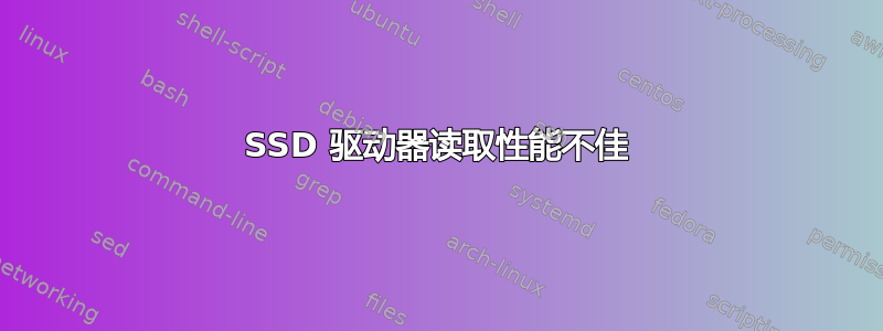 SSD 驱动器读取性能不佳