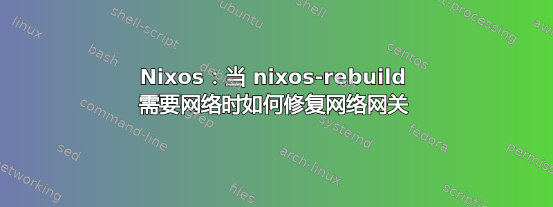 Nixos：当 nixos-rebuild 需要网络时如何修复网络网关