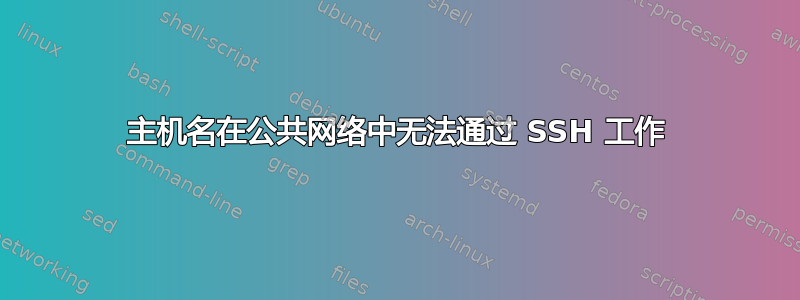 主机名在公共网络中无法通过 SSH 工作