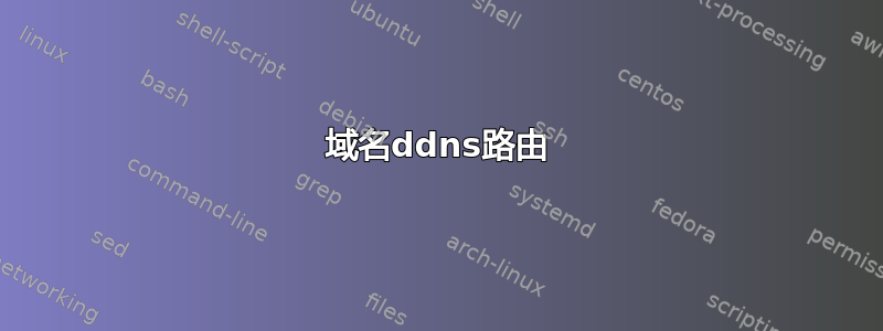 域名ddns路由