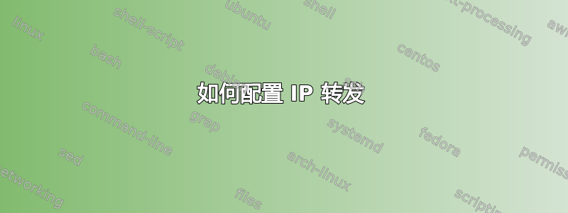 如何配置 IP 转发