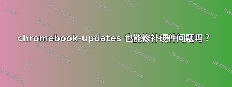 chromebook-updates 也能修补硬件问题吗？