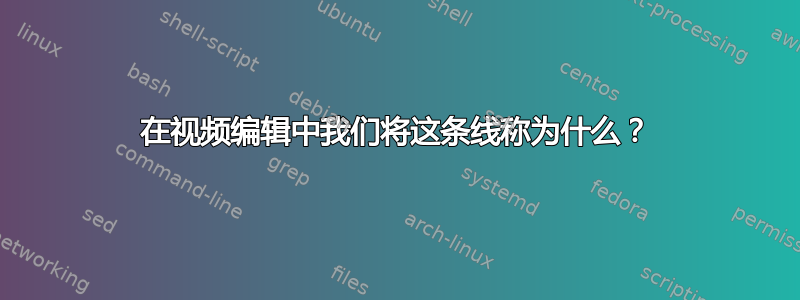 在视频编辑中我们将这条线称为什么？