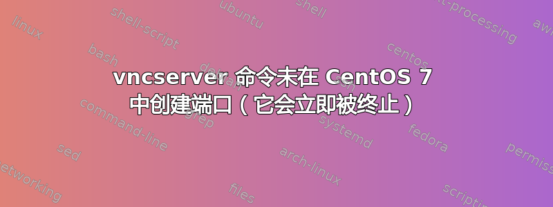 vncserver 命令未在 CentOS 7 中创建端口（它会立即被终止）