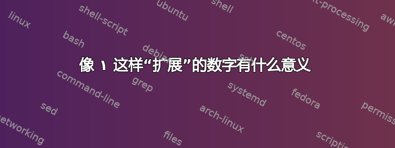 像 ۱ 这样“扩展”的数字有什么意义