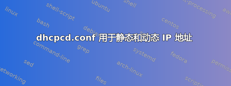 dhcpcd.conf 用于静态和动态 IP 地址