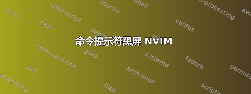 命令提示符黑屏 NVIM