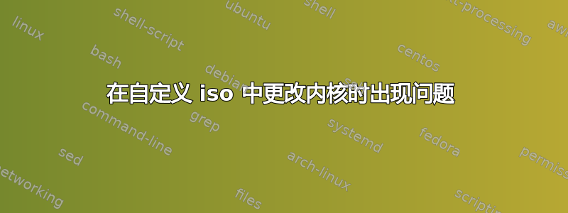 在自定义 iso 中更改内核时出现问题