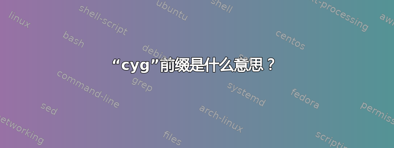 “cyg”前缀是什么意思？